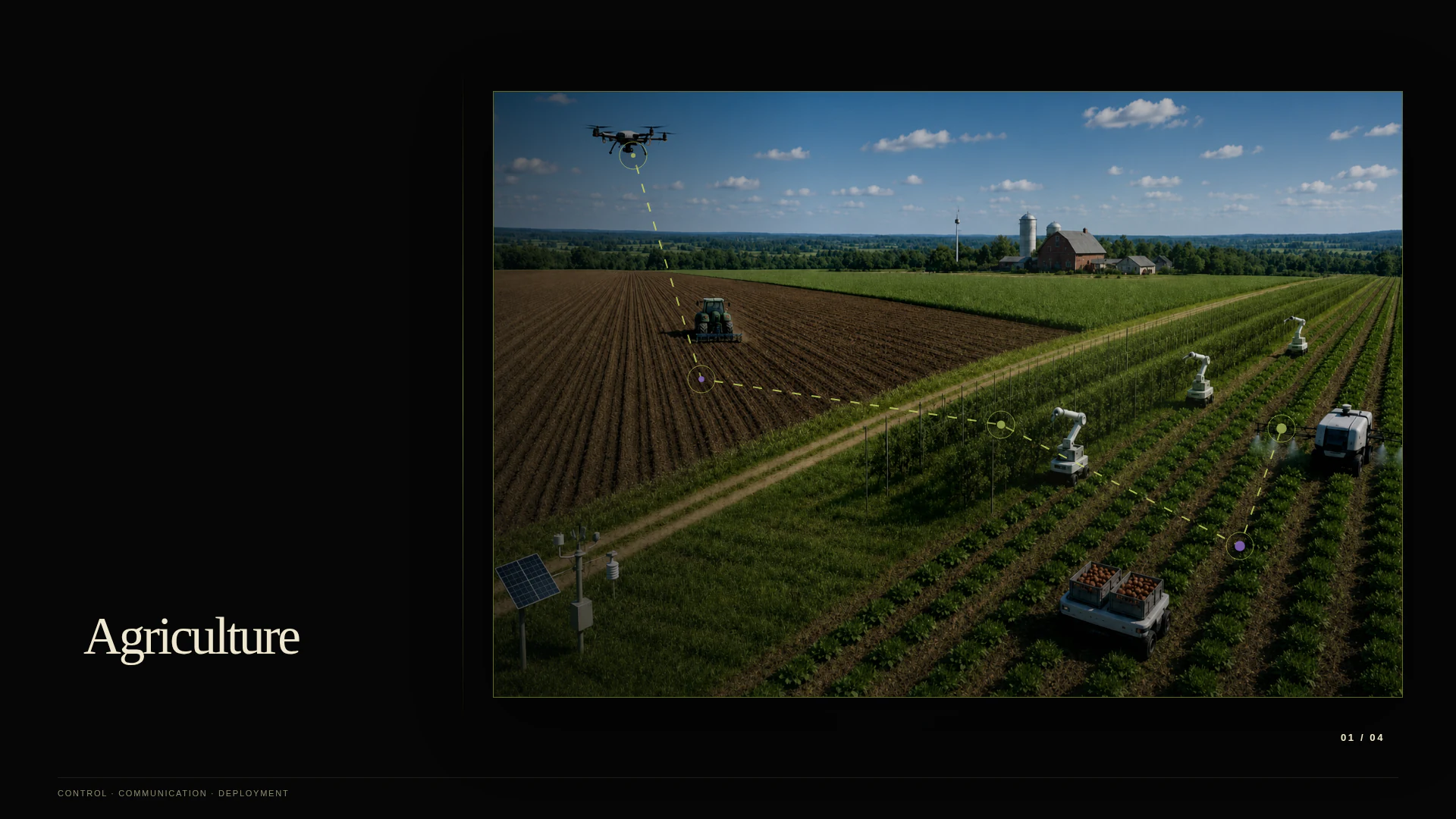 Agriculture — distributed autonomy.