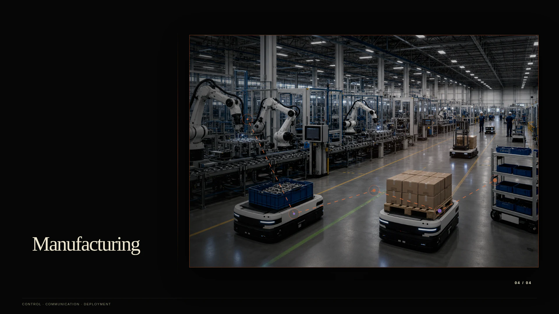 Manufacturing — fleet coordination.